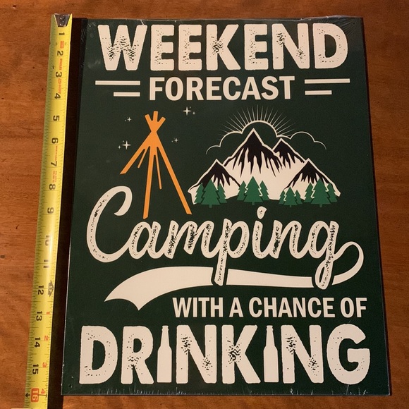 Camping theme tin sign - Picture 4 of 4